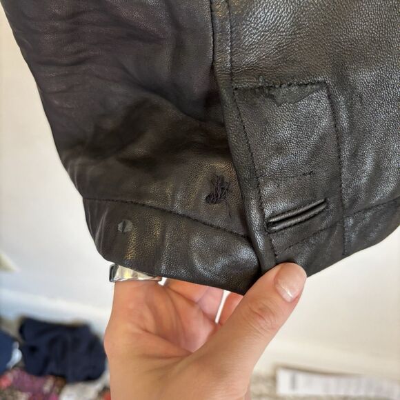 Canada Sportswear Men's Lamb Leather Jacket Black Heavyweight Button 4XL - Desc - Picture 7 of 10